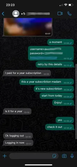 ChannelVast UK customer WhatsApp review – 4K channels and fast response from support team